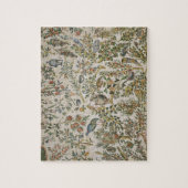 花および鳥(モザイク)が付いている天井の装飾 ジグソーパズル (縦)