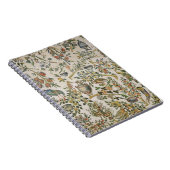 花および鳥(モザイク)が付いている天井の装飾 ノートブック (右側)