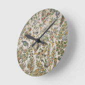 花および鳥(モザイク)が付いている天井の装飾 ラウンド壁時計 (傾斜)