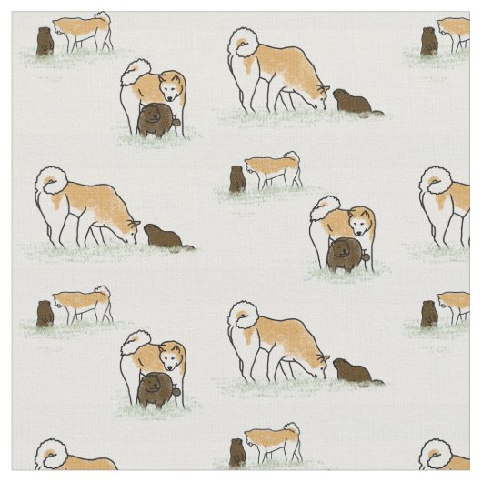 花およびgroundhogの生地 ファブリック (クローズアップ)