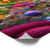 花お洒落が咲く庭 ポスター (角)