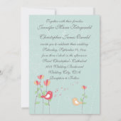 花お洒落で鳥を歌う 招待状 (裏面)