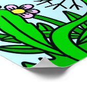 花お洒落と女の子の名前ハンナウォールアート ポスター (角)