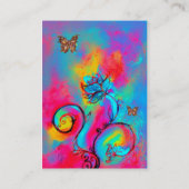 花お洒落と蝶ブルーピンク黄色 名刺 (裏面)