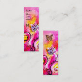 花お洒落と金ゴールド スキニー名刺 (正面/裏面)