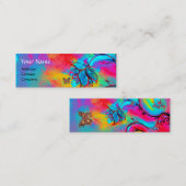 花お洒落と金ゴールド スキニー名刺 (正面/裏面)