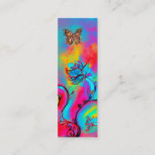 花お洒落と金ゴールド スキニー名刺 (裏面)