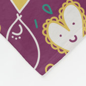 花お洒落と鳥フリースブランケット フリースブランケット (角)