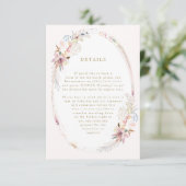 花お洒落のボヘミ結婚アン囲いカード 出欠カード (スタンド正面)