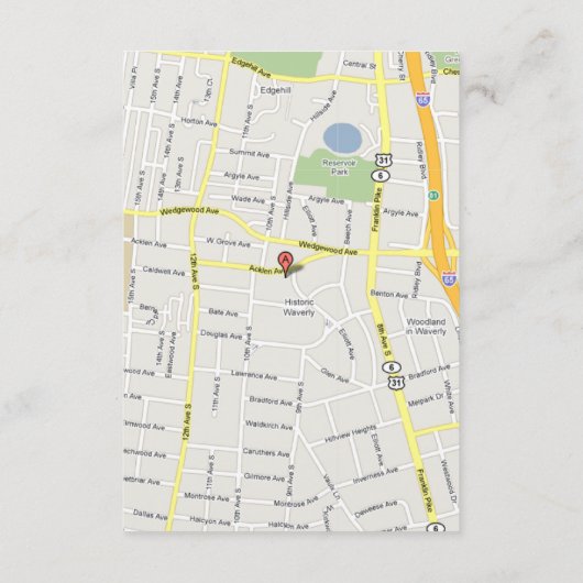 花お洒落の木の結婚方向札 エンクロージャーカード (裏面)