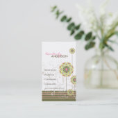 花お洒落の点開花と旋モダン回 名刺 (スタンド正面)