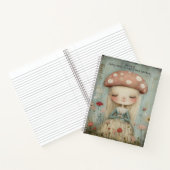 花お洒落の草地に咲くキノコのカスタム妖精 ノートブック (内部)