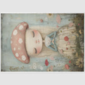 花お洒落の草木芸術に登場するキノコの妖精 薄葉紙 (正面)