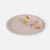 花お洒落プレートピンクボヘミアン紙プレート ペーパープレート (アングル)