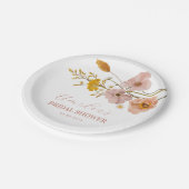 花お洒落プレートピンクボヘミアン紙プレート ペーパープレート (アングル)