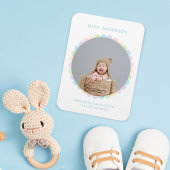 花お洒落ベビー写真誕生発表 マグネット