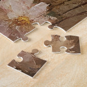 花お洒落付きアヒル春アート ジグソーパズル (側面)