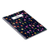 花お洒落付きキノコ名前をカスタムする ノートブック (右側)