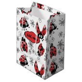 花お洒落付きラディバグ小抱き枕 ミディアムペーパーバッグ (正面アングル)