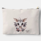 花お洒落付き小さな龍「Stay Brave」 アクセサリーポーチ (裏面)