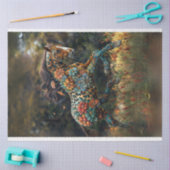 花お洒落咲きギャロッピング馬のデコパージュ 薄葉紙 (クラフト)