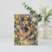 花お洒落園のドイツの羊飼い ポストカード (スタンド正面)