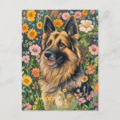 花お洒落園のドイツの羊飼い ポストカード (正面)