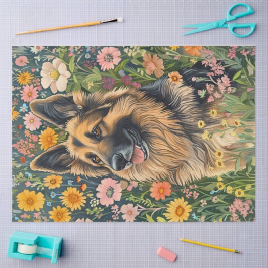 花お洒落園のドイツの羊飼い 薄葉紙 (クラフト)