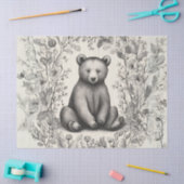 花お洒落園の白熊 薄葉紙 (クラフト)