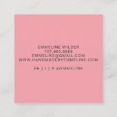 花お洒落工人手作 スクエア名刺 (裏面)