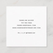 花お洒落工人手作 スクエア名刺 (裏面)