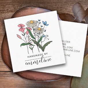 花お洒落工人手作 スクエア名刺