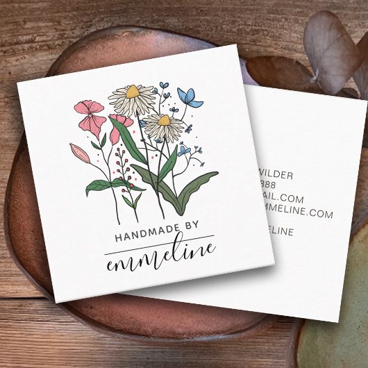 花お洒落工人手作 スクエア名刺