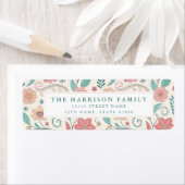 花お洒落差出人住所ラベル ラベル (インサイチュ)