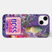 花お洒落柄ガールボス Case-Mate iPhoneケース (裏面 (横))