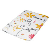 花お洒落柄 バスマット (アングル)