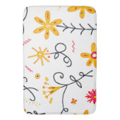 花お洒落柄 バスマット (正面縦)