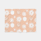 花お洒落柄 フリースブランケット (正面(横))