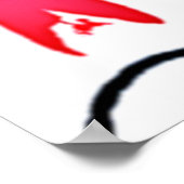 花お洒落柄 ポスター (角)