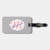 花お洒落柄 ラゲッジタグ (裏面横)