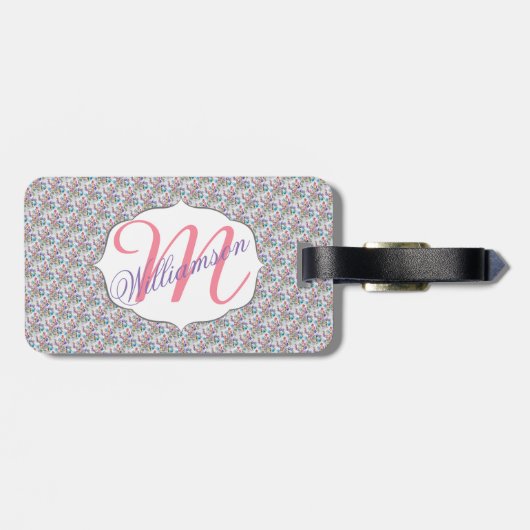 花お洒落柄 ラゲッジタグ (裏面横)