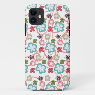 花お洒落柄 iPhone 11 ケース