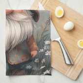 花お洒落格言：愛らしい水彩画 キッチンタオル (四つ折り)