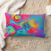 花お洒落桃色 ランバークッション (ブランケット)