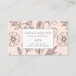 花お洒落模様豆皮又は助産師 割引カード