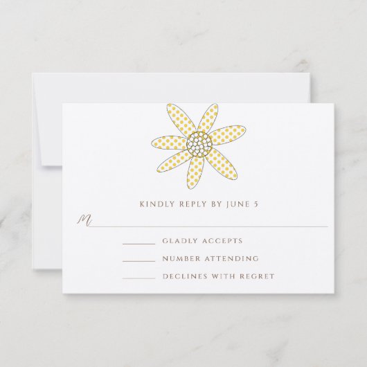 花お洒落樹の結婚応答カード 出欠カード (正面)