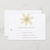 花お洒落樹の結婚応答カード 出欠カード (正面/裏面)