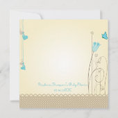 花お洒落男の子シャワー 招待状 (裏面)