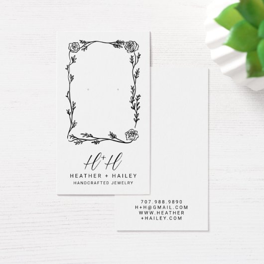 花お洒落縁どジュエリー表示カード (デスク)