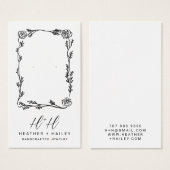 花お洒落縁どジュエリー表示カード (正面&裏面)